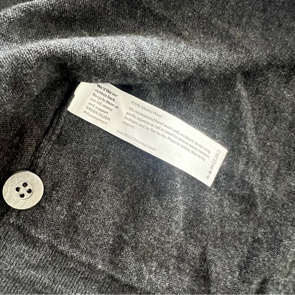 Eileen Fisher Gray  Long One Button Front Cardigan Size Medium - Picture 16 of 16